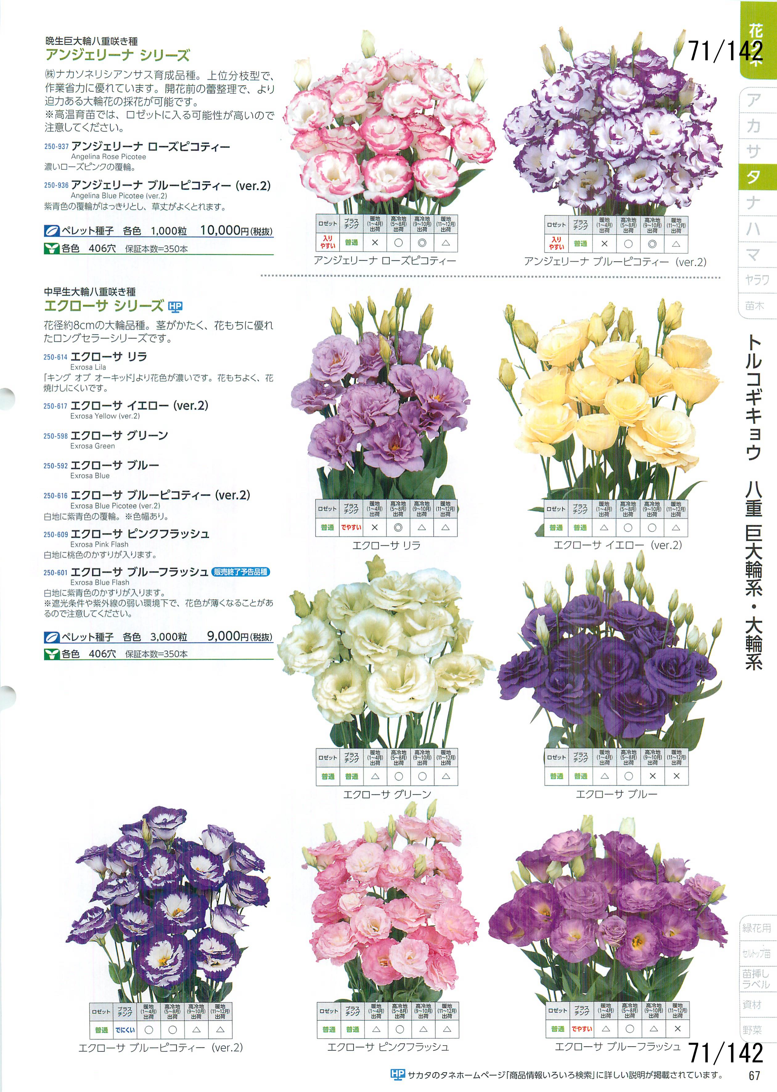 サカタの花 CATALOG No.92：71ページ